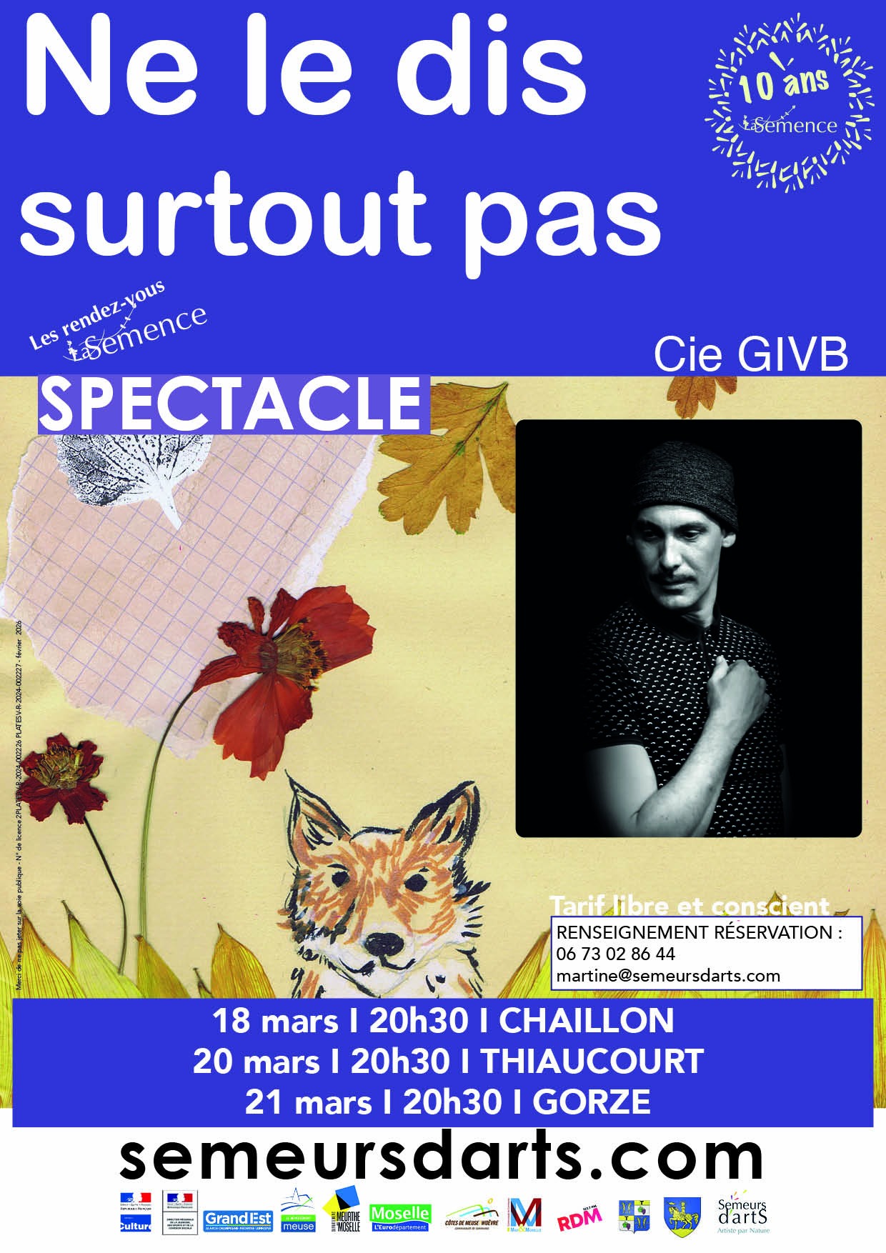 Affiche spectacle Ne le dis surtout pas